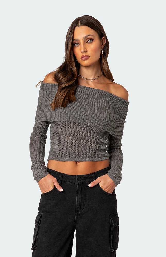 Lili Fold Over Knit Top
