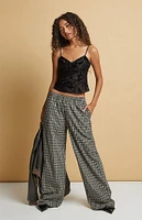 Beverly and Beck Black Flannel Boxer Pajama Pants