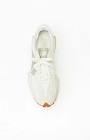 New Balance Women's White & Green 327 Sneakers