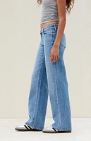 PacSun Medium Indigo Rivet Low Rise Girlfriend Jeans