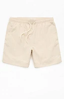Pacsun Oatmeal Solid Collegiate 6.5" Swim Trunks