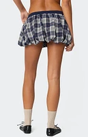 Edikted Dianna Plaid Bubble Mini Skort