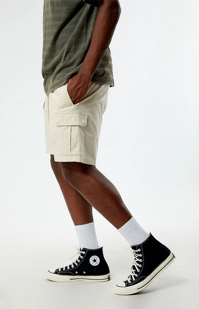 PacSun Cream Cargo Shorts