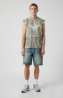 PacSun Medium Indigo Baggy Denim Shorts