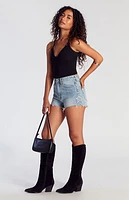 Pacsun Rhinestone Star High Waisted Denim Festival Shorts