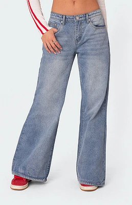 Edikted Low Rise Wide Leg Jeans