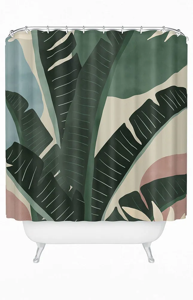 Beige Plants Shower Curtain