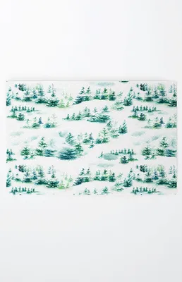 Snowy Trees Large Welcome Mat