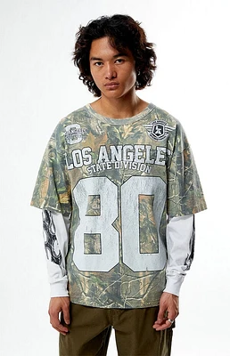 Pacsun Camo LA Division 80 Layered Long Sleeve T-Shirt