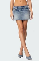 Edikted Brantley Denim Mini Skirt