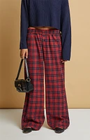 Beverly and Beck Navy & Red Flannel Boxer Pajama Pants