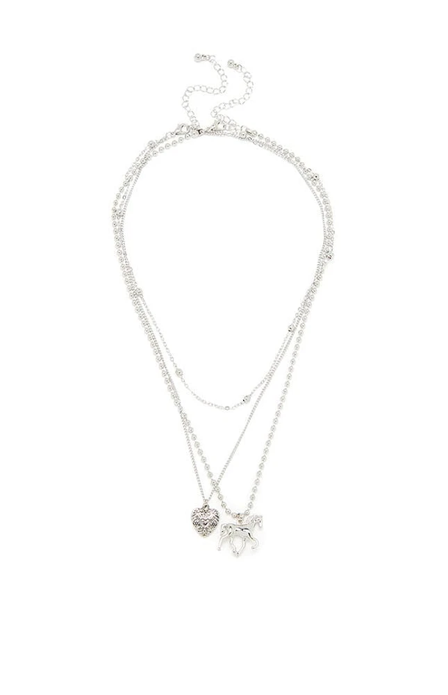 LA Hearts Mustang Layered Necklace