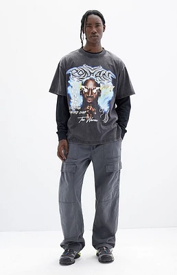 Pacsun Dark Gray Baggy Ripstop Cargo Pants