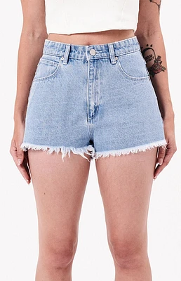 ABRAND High Waisted Relaxed Denim Shorts