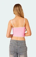 Edikted Alara Lace Trim Tank Top