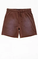 PacSun Brown Acid Wash Sweat Shorts