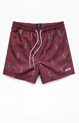 PacSun Hula AOP 4.5" Swim Trunks