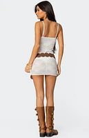 Edikted Sheer Lace Cupped Mini Dress