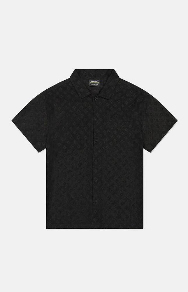 WeSC America Inc Black Mesh Camp Shirt