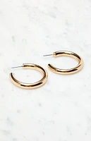 LA Hearts Tube Hoop Earrings