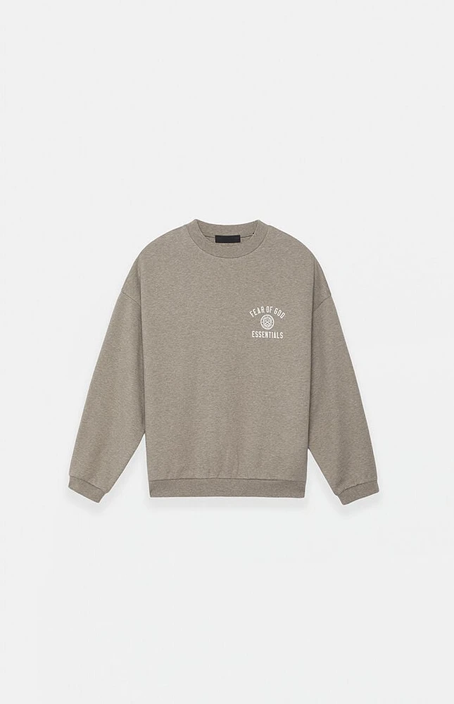 Fear of God Essentials Kids Heather Grey University Fleece Crew Neck Sweatshirt