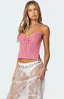 Edikted Milli Crochet Backless Top