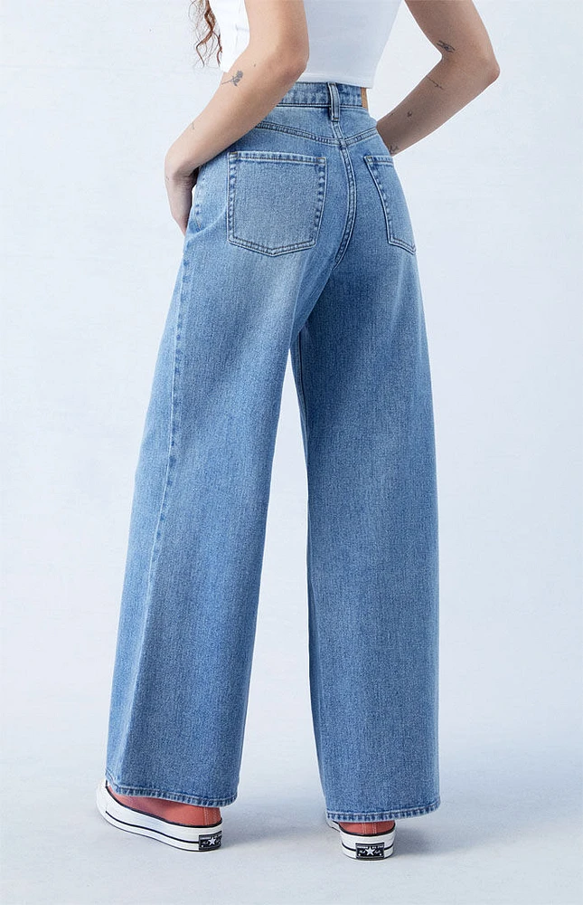 Medium Indigo Wide Leg Jeans