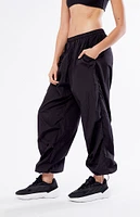 Ruched Shine Baggy Pants