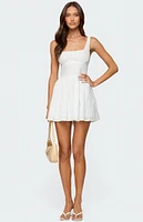 Edikted Reina Embroidered Cotton Mini Dress