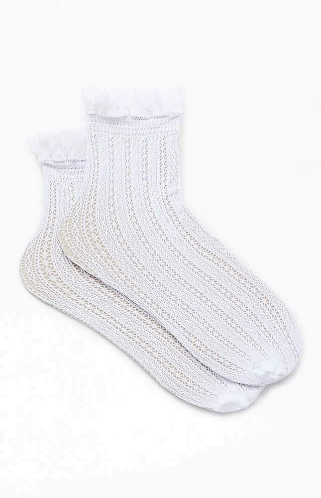 PacSun White Lace Bow Socks