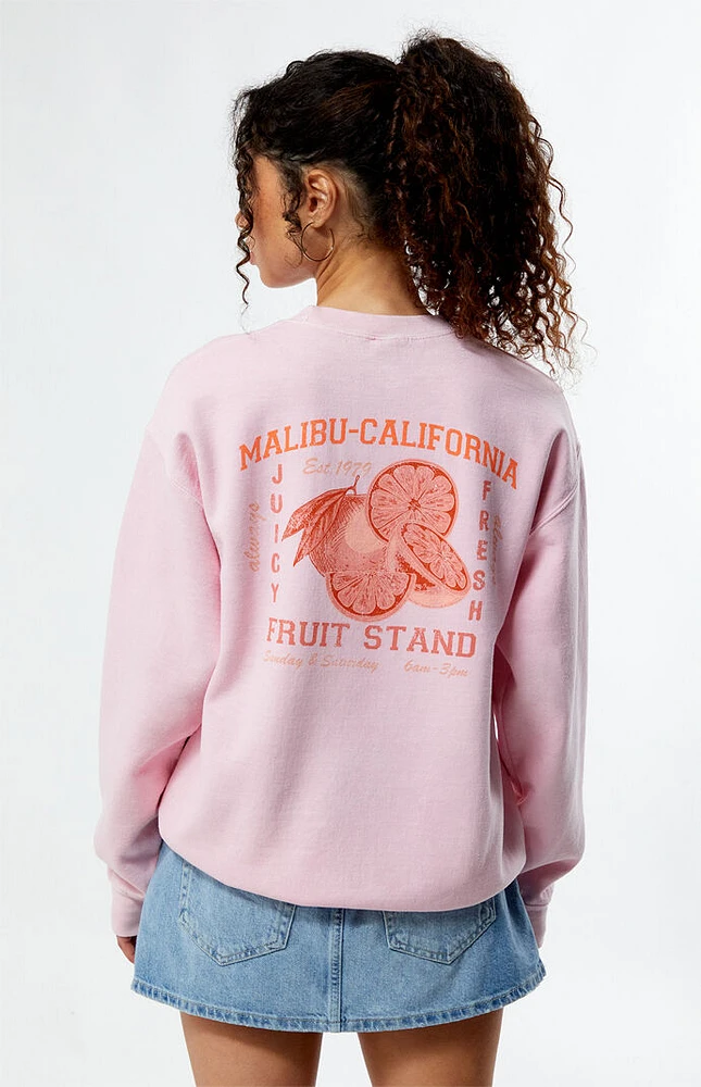 Golden Hour Malibu Fruit Stand Crew Neck Sweatshirt