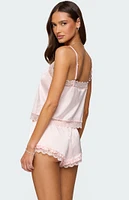 Edikted Clair Lacey Satin Effect Tank Top