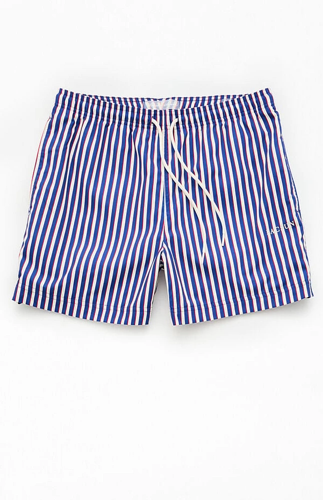 Pacsun Yacht Striped 4.5" Swim Trunks
