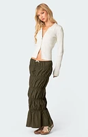 Edikted Tiered Scrunch Maxi Skirt