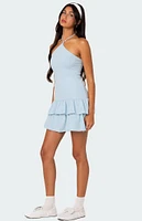 Edikted Dorit Ruffled Halter Mini Dress