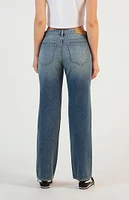 PacSun Jordyn Low Rise Straight Leg Jeans Medium Indigo