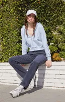 John Galt Navy Corduroy Straight Leg Pants