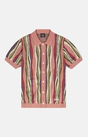 WeSC America Inc Rose Rippled Short Sleeve Polo Cardigan