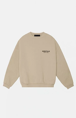 Fear of God Essentials Desert Sand Fleece Crew Neck Sweatshirt