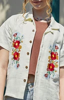 Pacsun Kids Embroidered Camp Shirt