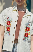 PacSun Kids Embroidered Camp Shirt