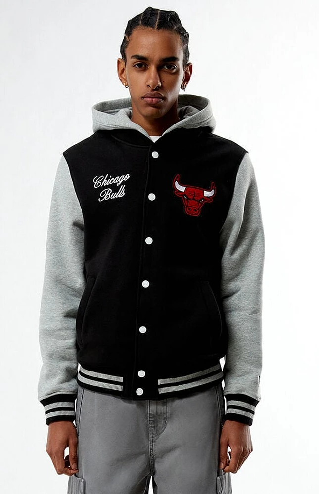 New Era Chicago Bulls Hooded Varsity Jacket