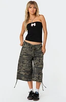 Edikted Camo Cargo Bermuda Shorts