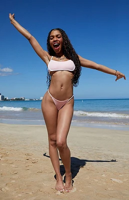Pacsun Pink Kierra High Cut Bikini Bottom