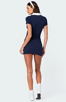 Edikted Polo Contrast Mini Dress