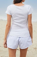 John Galt Heather Grey Zelly  Short Sleeve Top