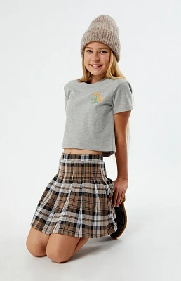 Pacsun Kids Plaid Ponte Mini Skort