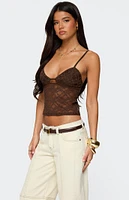 Edikted Sheer Lace Cut Out Tank Top