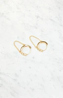 John Galt Mini Drop Hoop Earrings