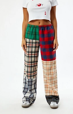 PacSun Plaid Patchwork Sweatpants